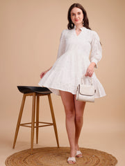 Schiffli Elegance Tiered Short Onepiece