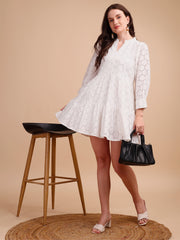 Schiffli Elegance Tiered Short Onepiece