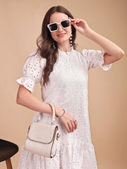 Schiffli Ruffle Short Onepiece