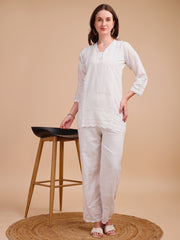 Schiffli Notch Grace Co-ord Set