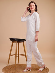 Schiffli Notch Grace Co-ord Set