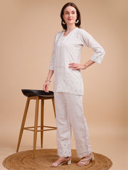 Schiffli Notch Grace Co-ord Set