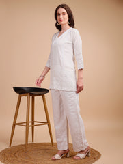 Schiffli Notch Grace Co-ord Set