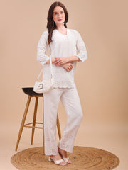 Schiffli Notch Grace Co-ord Set