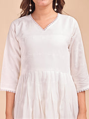 Schiffli Notch Peplum Co-ord Set