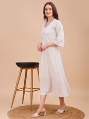 Schiffli Grace Fit & Flare Kurti