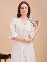 Schiffli Grace Fit & Flare Kurti