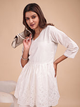 Schiffli Notch Peplum Co-ord Set