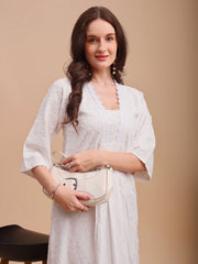 Schiffli Grace Fit & Flare Kurti