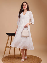 Schiffli Grace Fit & Flare Kurti