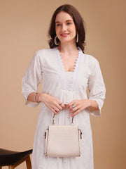 Schiffli Grace Fit & Flare Kurti