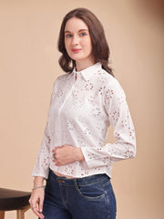 Schiffli Curve Formal Shirt