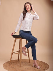 Schiffli Curve Formal Shirt