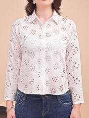 Schiffli Curve Formal Shirt