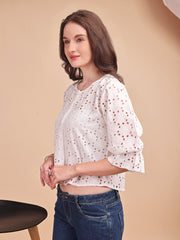 Schiffli Flow Oversized Shirt