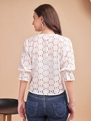 Schiffli Flow Oversized Shirt