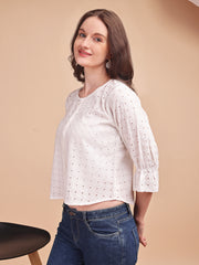 Schiffli Flow Oversized Shirt