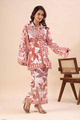 Rust Floral Cotton Co-ord Set