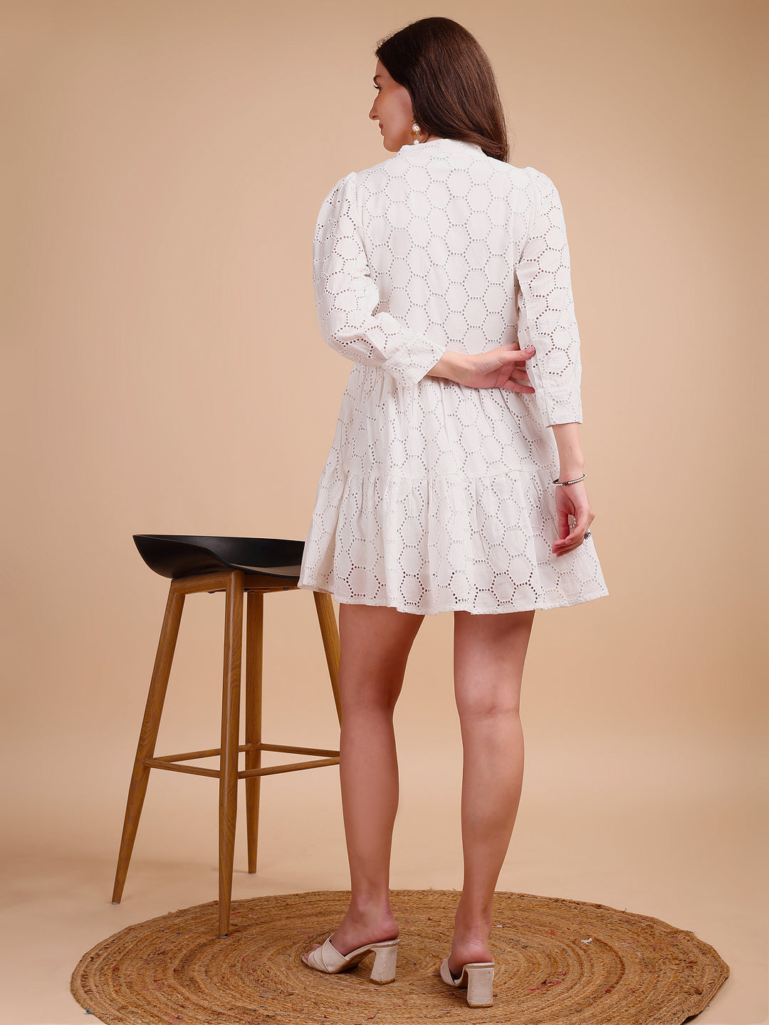 Schiffli Elegance Tiered Short Onepiece