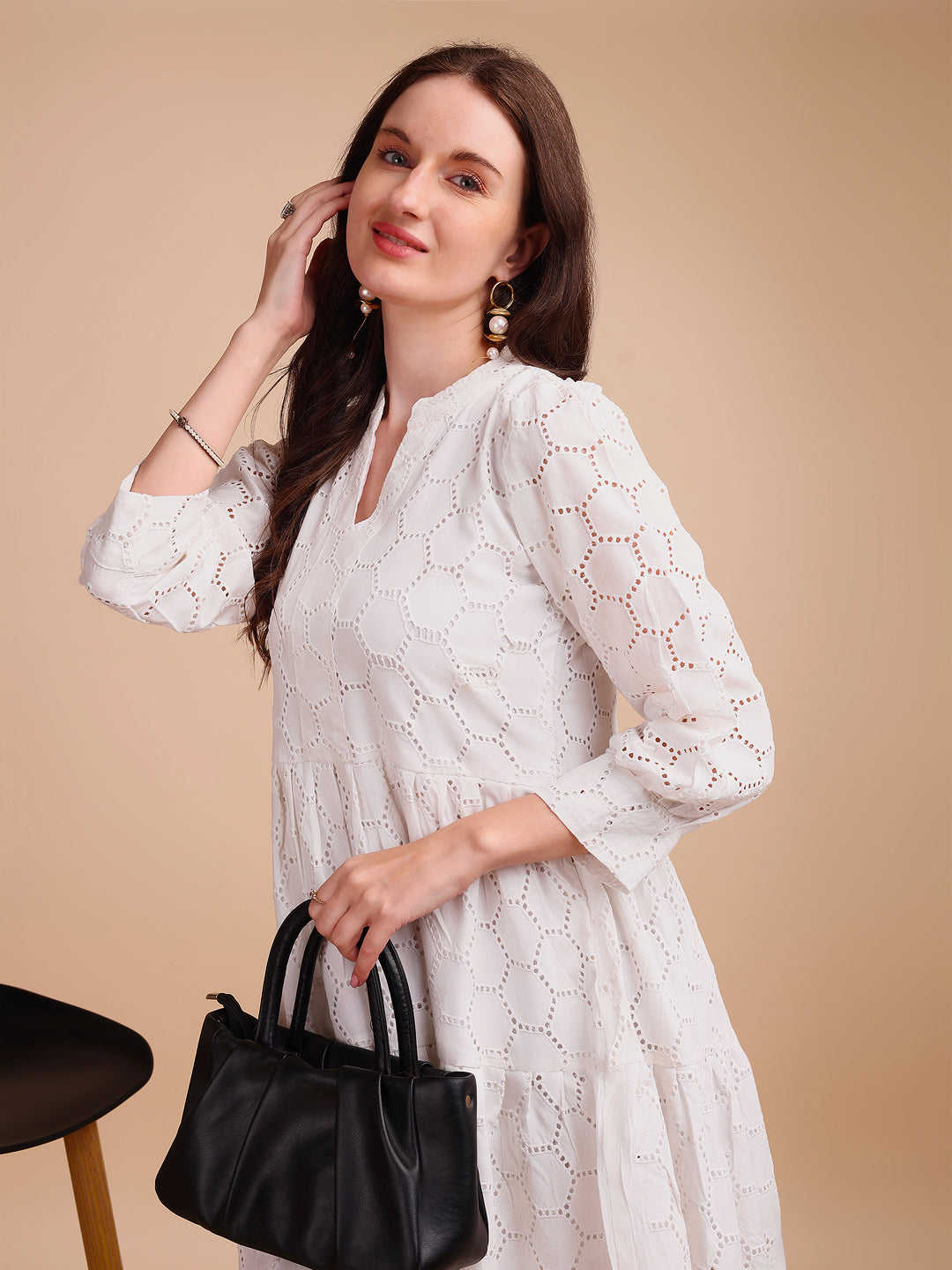 Schiffli Elegance Tiered Short Onepiece