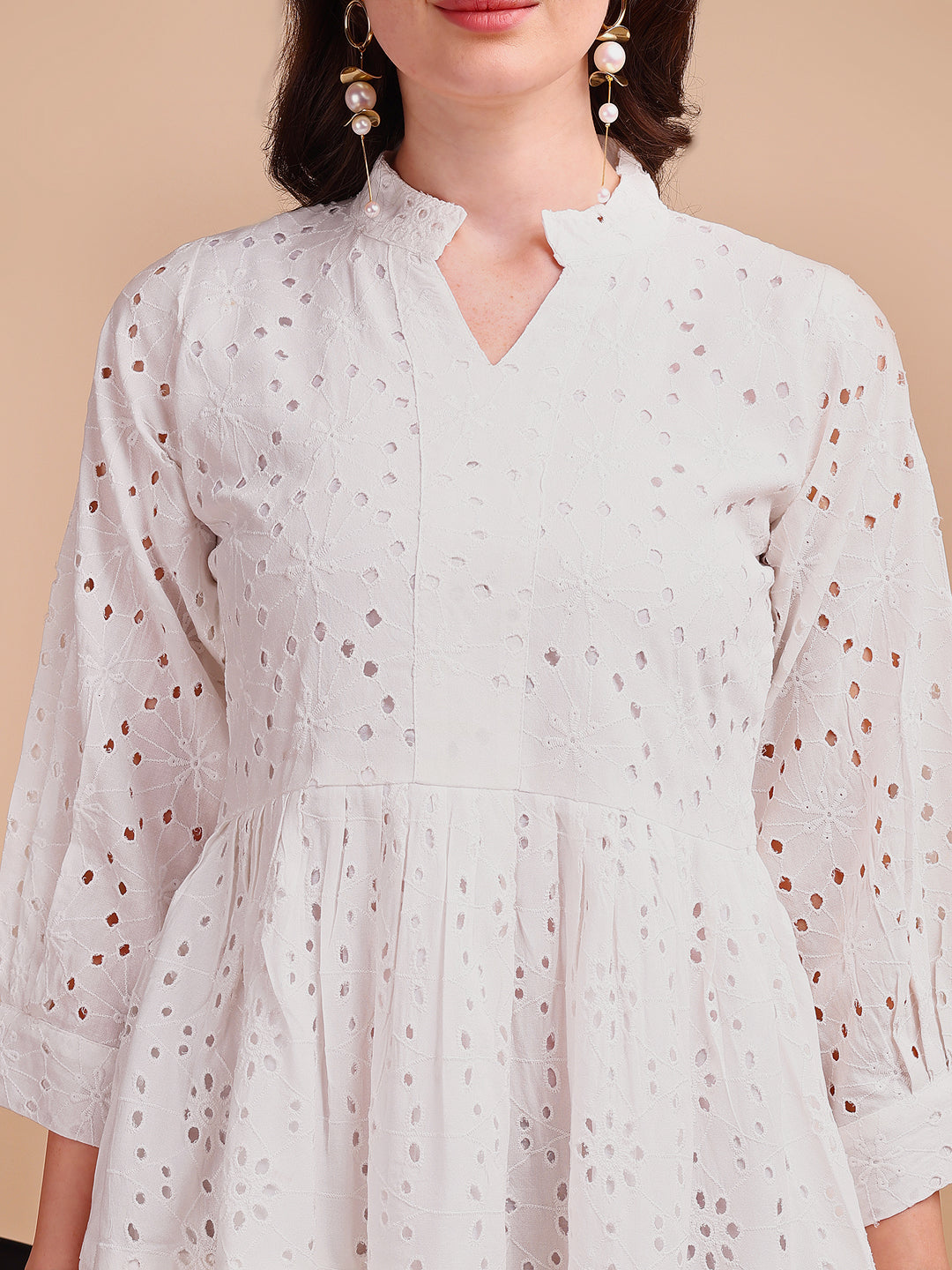 Schiffli Elegance Tiered Short Onepiece