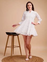 Schiffli Elegance Tiered Short Onepiece