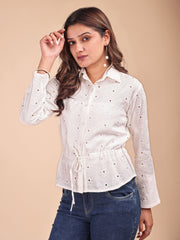 Schiffli Cinch Top