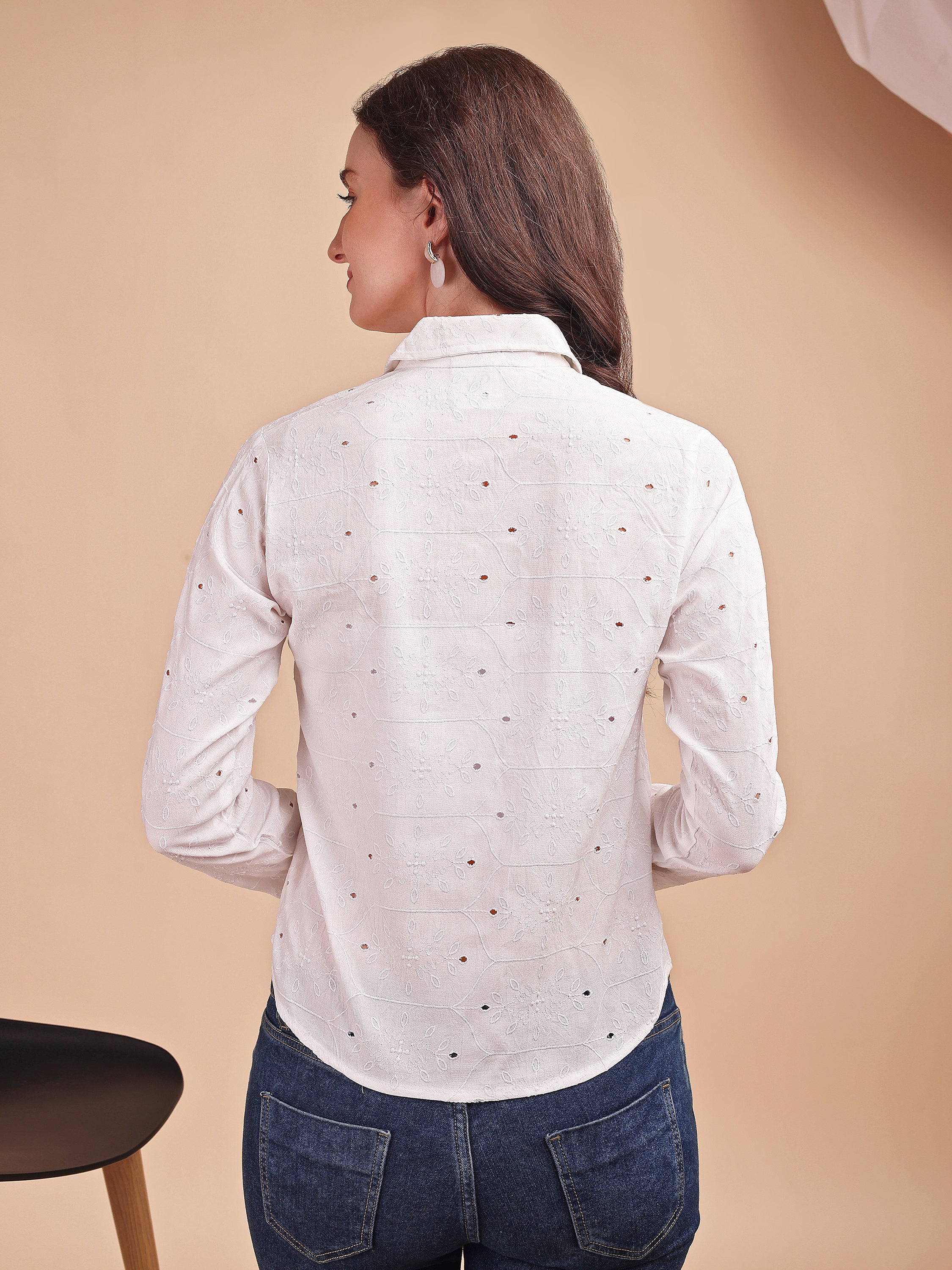 Schiffli Curve Formal Shirt