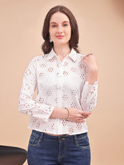 Schiffli Curve Formal Shirt