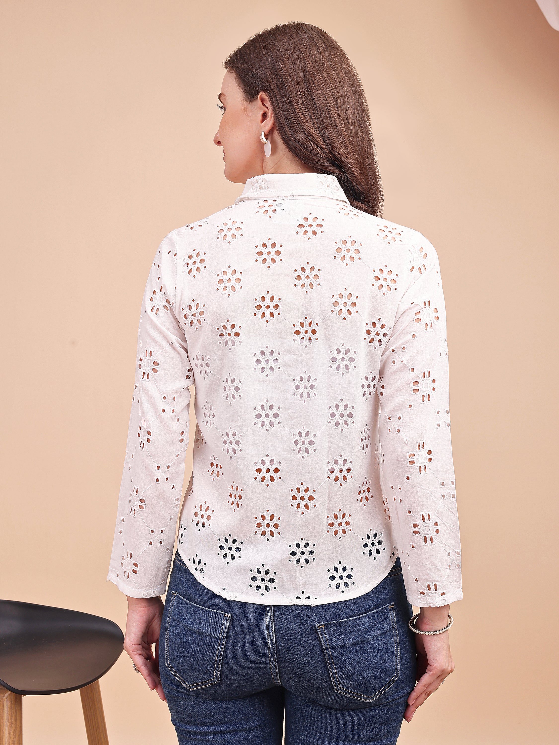 Schiffli Curve Formal Shirt