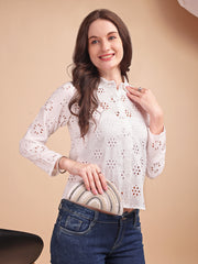 Schiffli Curve Formal Shirt