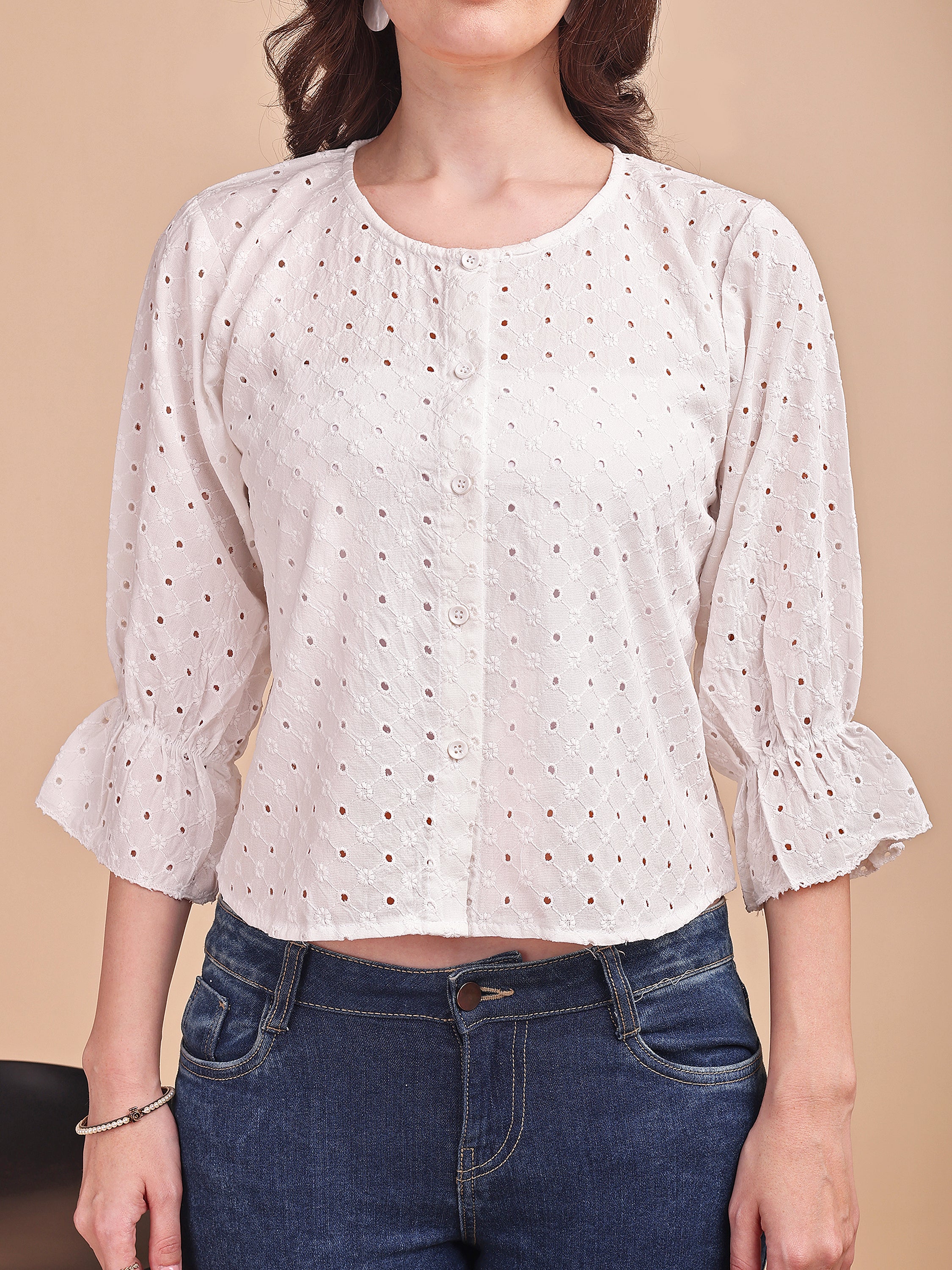 Schiffli Flow Oversized Shirt