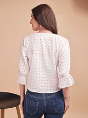 Schiffli Flow Oversized Shirt