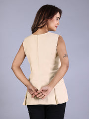 Sandstone Luxe Tailored Top