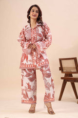 Rust Floral Cotton Co-ord Set