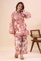 Rust Floral Cotton Co-ord Set